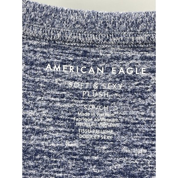 American Eagle Soft & Sexy Plush Women's Blue Long Sleeve Shirt Top Size Small - Picture 4 of 12